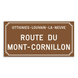 Personaliseerbaar Straatnaambord – Ottignies-Louvain-la-Neuve-stijl