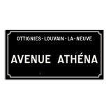 Personaliseerbaar Straatnaambord – Ottignies-Louvain-la-Neuve-stijl
