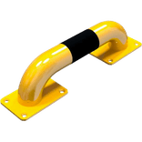 Poutre de protection au sol Ø 60 mm – Hauteur 115 mm jaune/noir