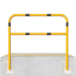 Barrière industrielle en acier Ø 60 mm avec traverse – À sceller
