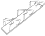 Fahrradständer aus Stahl – 6 Fahrräder, einseitig