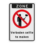 Informatiebord Verboden selfie te maken - No Selfie