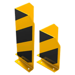 Protection d’angle en acier 160 x 160 x 5 mm – Jaune/noir