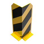 Protection d’angle en acier 160 x 160 x 5 mm – Jaune/noir