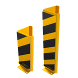 Protection d’angle renforcée en acier 160 x 160 x 6 mm – Jaune/noir
