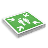 Dalle de signalisation 300 x 300 mm – Point de rassemblement