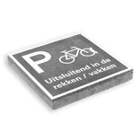 Dalle de signalisation - 300x300mm - Pas de bicyclettes (cyclomoteurs)