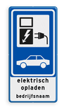 Parkeerbord elektrisch opladen met bedrijfsnaam - BEW101 SP19