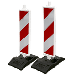 Geleidebaken BB35 type B rood wit dubbelzijdig retro-reflecterend