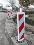 Geleidebaken BB35 type B rood wit dubbelzijdig retro-reflecterend