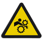 Autocollant ou panneau - W025a - Rouleaux contrarotatifs