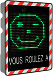 Radar pédagogique I-SAFE TS1 LED avec collecte de données trafic