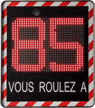 Radar pédagogique I-SAFE TS1 LED avec collecte de données trafic