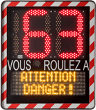 Radar préventif LED avec collecte de données et affichage de texte supplémentaire - I-SAFE TS2