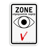 VIGILIS bord - Bewaakte zone - Uitgangscontrole