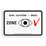 Panneau VIGILIS – Début de la zone surveillée – Aluminium réfléchissant CE