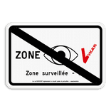 Panneau VIGILIS - Fin de la zone surveillée - Surveillance Belge