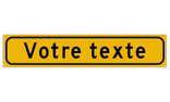 Plaque de voiture 500x100mm jaune FLUOR avec votre propre texte