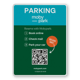 Information sign aluminum reflective class 1 - Mobypark QR-code