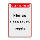 Tekstbord met eigen tekst en banner