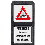 Poteau routier lesté avec 2 panneaux - Chenille processionnaire du chêne