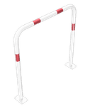 Barrière de guidage tubulaire en acier à sceller – 1000 x 1200 mm
