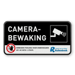 Camerabewaking bord rechthoek 2:1  reflecterend  - Met logo