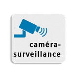 Panneau plat de terrain bleu/blanc - Caméra-surveillance - 119x109mm