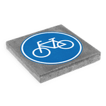 Dalle de signalisation 300 x 300 mm – Indication piste cyclable