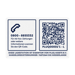 Eigendomssticker Pluq (DE) - 100x65,5mm