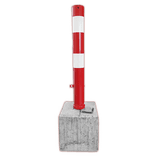 Herausnehmbarer Absperrpfosten 750 mm für Betonfundament 295 × 295 × 350 mm