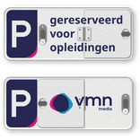 Parkeerbord 500x200mm met 2 standen en eigen ontwerp