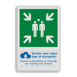 Verzamelplaats BHV bord met eigen (bedrijfs-)logo