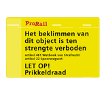 Waarschuwingsbord ProRail - Beklimmen object verboden - 300x190mm
