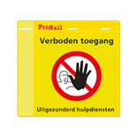 Waarschuwingsbord ProRail - Verboden toegang (afwijkend) - 300x280mm