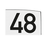 Sticker of magneetbord 150x100mm wit met zwart cijfer opdruk