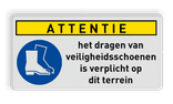 Veiligheidsbord veiligheidsschoenen verplicht