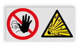 Veiligheidsbord met 2 pictogrammen
