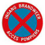 Parkeerbord - E1 - Toegang Brandweer - Tweetalig