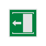 Vluchtroute bord – Nooduitgang Deur naar links schuiven om te openen