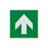 Vluchtroute bord - rechtdoor richting reddingsmiddel