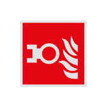 Brand bord met pictogram Aansluitpunt droge blusleiding