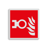 Brand bord met pictogram Aansluitpunt droge blusleiding