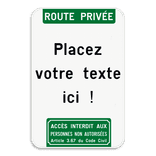 Panneau de Texte Personnalisable avec Texte d'en-tête et Pictogramme