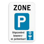 Zonebord SB250 ZE9a parkeerschijf - Begin parkeerzone met parkeerschijf