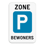 Zonebord SB250 ZE9aT - Begin parkeerzone met eigen tekst