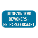 Verkeersbord SB250 G type VIId onderbord - Aanvulling op verkeersborden voor stilstaan en parkeren - 400x200mm