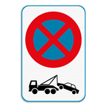 Parkeerverbod E3 met wegsleep pictogram