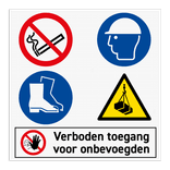 Veiligheidsbord PBM - verboden toegang