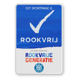 Informatiebord Rookvrij Vereniging met logo